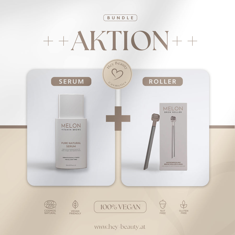 Brow-Set: Vitamin Brows Augenbrauenserum 30 ml + Melon Brow Roller
