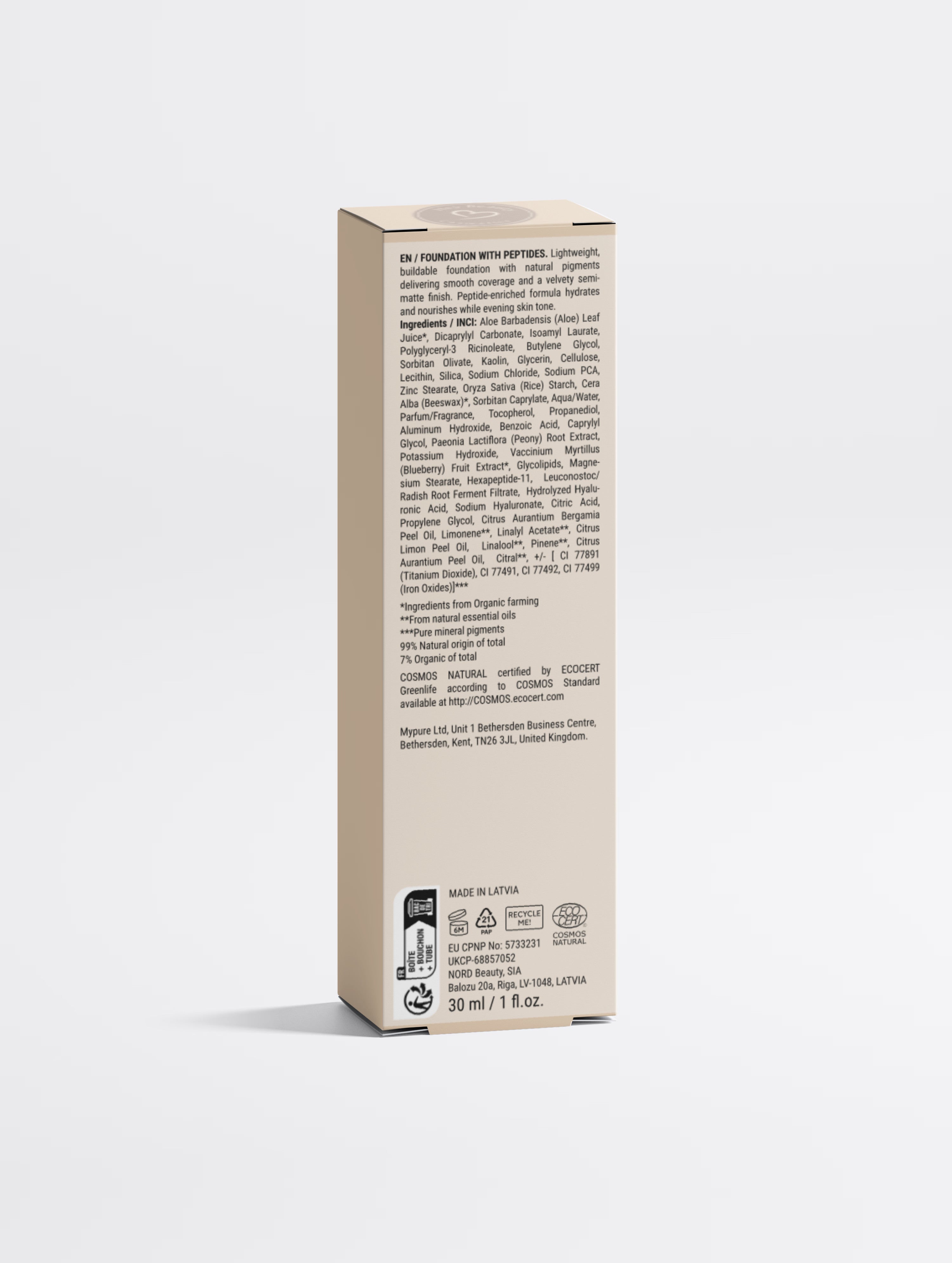 Foundation with Peptides, 30 Tan Neutral